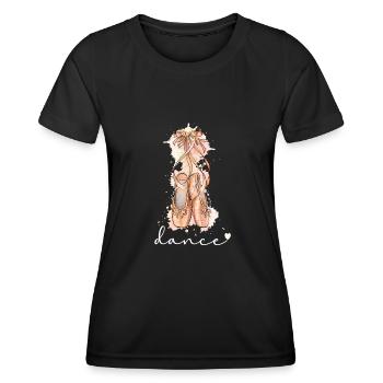 Cadeau de danseuse de ballet ballerine danseuse de ballet - T-shirt sport Femme - noir - Devant - AI Model Female 172 light (172cm)