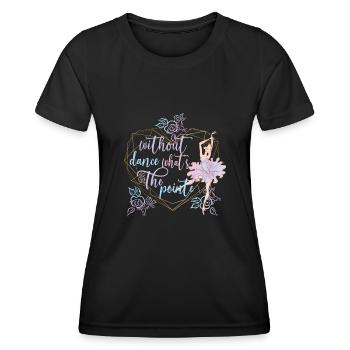 Danseuse de ballet ballerine danseuse de ballet - T-shirt sport Femme - noir - Devant - AI Model Female 172 light (172cm)