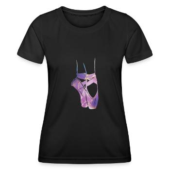 Balletttänzerin Ballerina Balletttanz Ballerina - Frauen Funktions-T-Shirt - Schwarz - Vorne - AI Model Female 172 light (172cm)