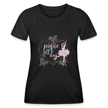 Danseuse de ballet ballerine danseuse de ballet - T-shirt sport Femme - noir - Devant - AI Model Female 172 light (172cm)