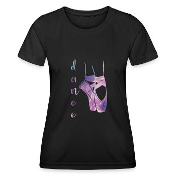 Balletttänzerin Ballerina Balletttanz Ballerina - Frauen Funktions-T-Shirt - Schwarz - Vorne - AI Model Female 172 light (172cm)