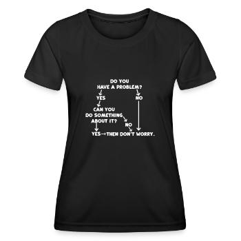 Résolution de problèmes pour des problèmes qui ne le sont pas - T-shirt sport Femme - noir - Devant - AI Model Female 172 light (172cm)