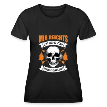 Ich gehe zum Bogenschießen Bogenschütze - Frauen Funktions-T-Shirt - Schwarz - Vorne - AI Model Female 172 light (172cm)