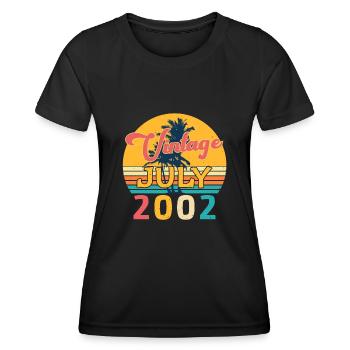 20 years in July 2002 - Women's Functional T-Shirt - black - Front - AI Model Female 172 light (172cm)