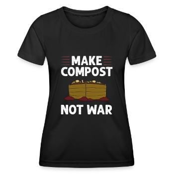 Kompostierung Kompost Wurm Abfall - Frauen Funktions-T-Shirt - Schwarz - Vorne - AI Model Female 172 light (172cm)