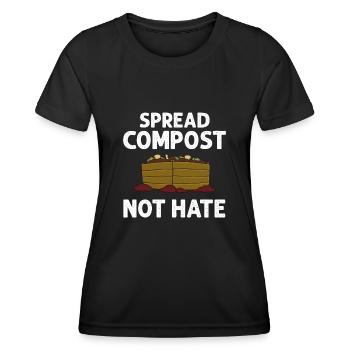 Kompostierung Kompost Wurm Abfall - Frauen Funktions-T-Shirt - Schwarz - Vorne - AI Model Female 172 light (172cm)