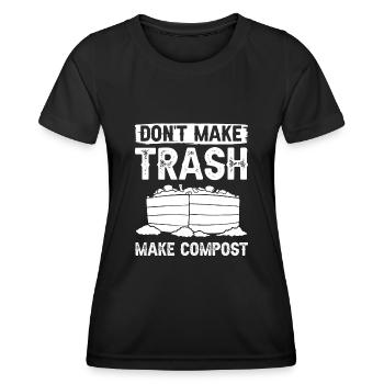 Kompostierung Kompost Wurm Abfall - Frauen Funktions-T-Shirt - Schwarz - Vorne - AI Model Female 172 light (172cm)