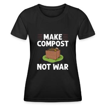 Kompostierung Kompost Wurm Abfall - Frauen Funktions-T-Shirt - Schwarz - Vorne - AI Model Female 172 light (172cm)