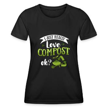 Kompostierung Kompost Wurm Abfall - Frauen Funktions-T-Shirt - Schwarz - Vorne - AI Model Female 172 light (172cm)
