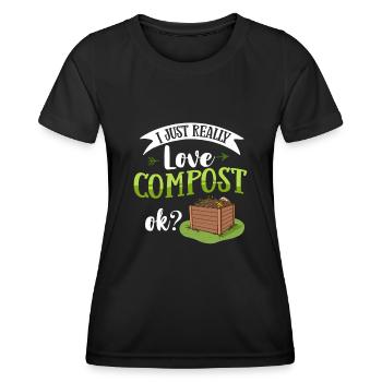 Kompostierung Kompost Wurm Abfall - Frauen Funktions-T-Shirt - Schwarz - Vorne - AI Model Female 172 light (172cm)