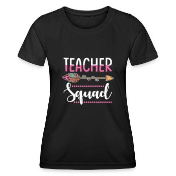 groupe d'enseignants - T-shirt sport Femme - noir - Devant - AI Model Female 172 light (172cm)