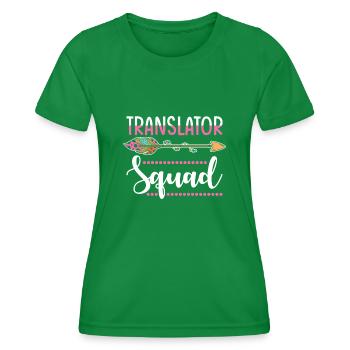 groupe de traducteurs - T-shirt sport Femme - vert - Devant - AI Model Female 172 dark (172cm)
