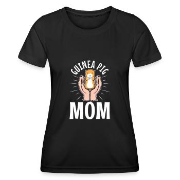 GUINEA PIG MOM - Frauen Funktions-T-Shirt - Schwarz - Vorne - AI Model Female 172 light (172cm)