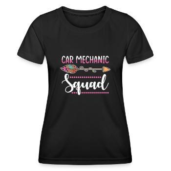 Groupe de mécaniciens automobiles - T-shirt sport Femme - noir - Devant - AI Model Female 172 light (172cm)