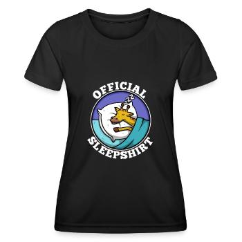 Official sleepshirt Giraffe - Women's Functional T-Shirt - black - Front - AI Model Female 172 light (172cm)
