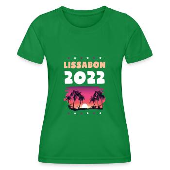 Lisbon 2022 - Women's Functional T-Shirt - kelly green - Front - AI Model Female 172 dark (172cm)