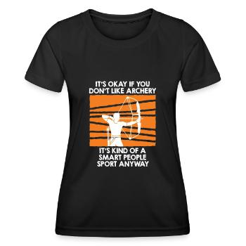 Compound Bow Archer Archery - Women's Functional T-Shirt - black - Front - AI Model Female 172 light (172cm)