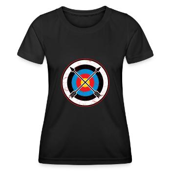 Archer Target Bow Bow Target - T-shirt sport Femme - noir - Devant - AI Model Female 172 light (172cm)