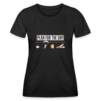 Fun plan for the day skydiving - Women's Functional T-Shirt - black - Front - AI Model Female 172 light (172cm)