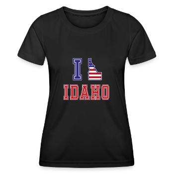 Idaho USA J’adore Albama - T-shirt sport Femme - noir - Devant - AI Model Female 172 light (172cm)