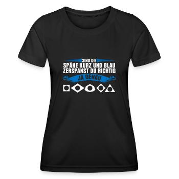 Zerspaner Dreher Zerspanungsmechaniker - Frauen Funktions-T-Shirt - Schwarz - Vorne - AI Model Female 172 light (172cm)