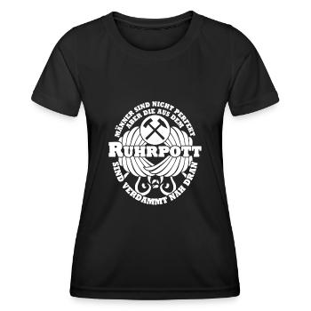 Ruhrgebiet Männer Spruch Ruhrpott - Frauen Funktions-T-Shirt - Schwarz - Vorne - AI Model Female 172 light (172cm)