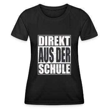 Direkt aus der Schule - Frauen Funktions-T-Shirt - Schwarz - Vorne - AI Model Female 172 light (172cm)