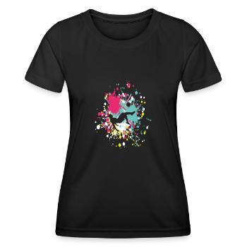 Soccer Start Scissor Kick Color Splash - T-shirt sport Femme - noir - Devant - AI Model Female 172 light (172cm)