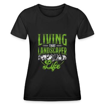 Landscaper Landscaping Landscape - Women's Functional T-Shirt - black - Front - AI Model Female 172 light (172cm)