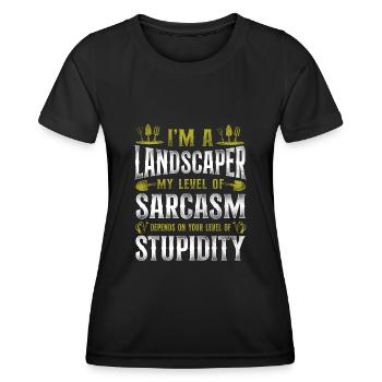 Landscaper Landscaping Landscape - Women's Functional T-Shirt - black - Front - AI Model Female 172 light (172cm)