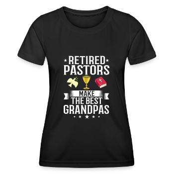 Pasteur Église Ministre Christ Spirituel Jésus - T-shirt sport Femme - noir - Devant - AI Model Female 172 light (172cm)