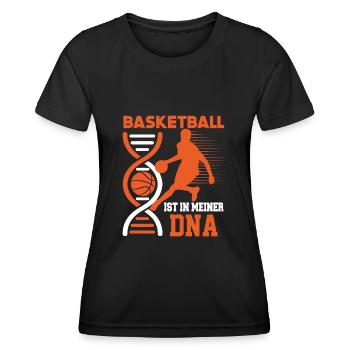 Basketball Dunking Spieler Korbleger Spruch - Frauen Funktions-T-Shirt - Schwarz - Vorne - AI Model Female 172 light (172cm)