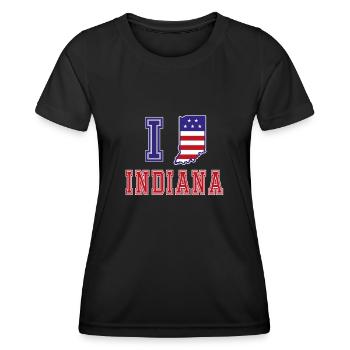 Indiana USA J’adore Albama - T-shirt sport Femme - noir - Devant - AI Model Female 172 light (172cm)