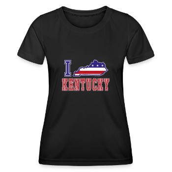 Kentucky USA I love Albama - Frauen Funktions-T-Shirt - Schwarz - Vorne - AI Model Female 172 light (172cm)