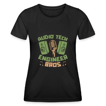 Tontechniker Sound Audio Engineer - Frauen Funktions-T-Shirt - Schwarz - Vorne - AI Model Female 172 light (172cm)