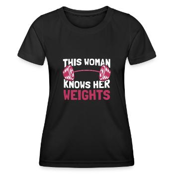 Musculation Musculation - T-shirt sport Femme - noir - Devant - AI Model Female 172 light (172cm)