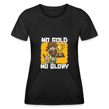 Mines d’or - T-shirt sport Femme - noir - Devant - AI Model Female 172 light (172cm)