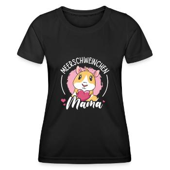 Guinea Pig Mom - Frauen Funktions-T-Shirt - Schwarz - Vorne - AI Model Female 172 light (172cm)