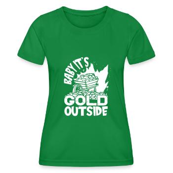 Goldbergbau Goldmine - Frauen Funktions-T-Shirt - Kelly Green - Vorne - AI Model Female 172 dark (172cm)