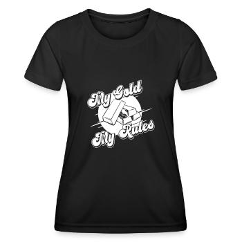 Mines d’or - T-shirt sport Femme - noir - Devant - AI Model Female 172 light (172cm)