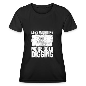Mines d’or - T-shirt sport Femme - noir - Devant - AI Model Female 172 light (172cm)