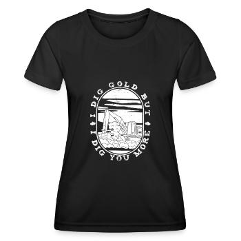 Mines d’or - T-shirt sport Femme - noir - Devant - AI Model Female 172 light (172cm)