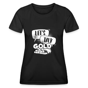 Mines d’or - T-shirt sport Femme - noir - Devant - AI Model Female 172 light (172cm)