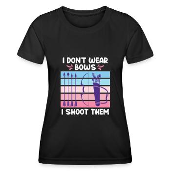 I don't wear Bows I shoot them Archery - Women's Functional T-Shirt - black - Front - AI Model Female 172 light (172cm)