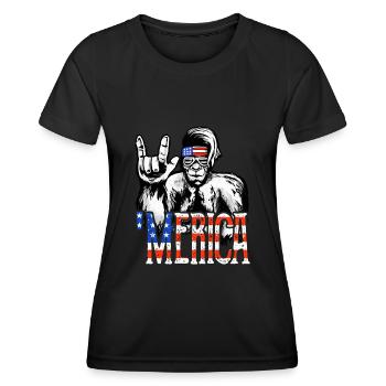 Bigfoot Independence Day Amérique États-Unis - T-shirt sport Femme - noir - Devant - AI Model Female 172 light (172cm)