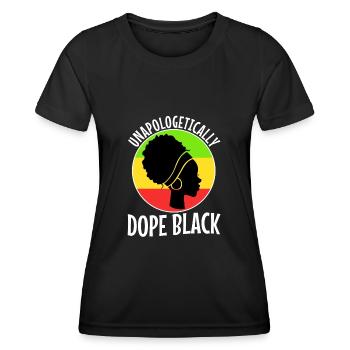 Unapologetically black - Women's Functional T-Shirt - black - Front - AI Model Female 172 light (172cm)