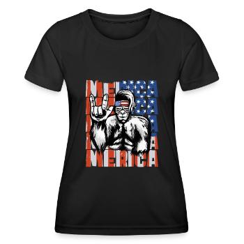 Bigfoot Independence Day America USA - Women's Functional T-Shirt - black - Front - AI Model Female 172 light (172cm)