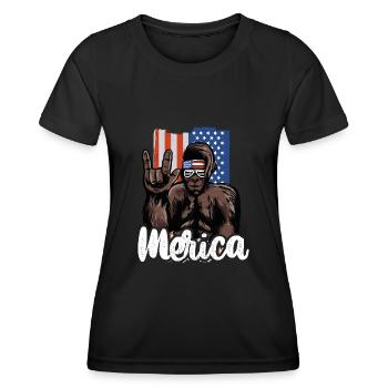 Bigfoot Independence Day Amérique États-Unis - T-shirt sport Femme - noir - Devant - AI Model Female 172 light (172cm)