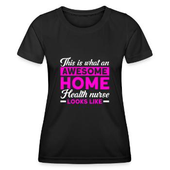 Health Assistance Home Nursing Nurse - Women's Functional T-Shirt - black - Front - AI Model Female 172 light (172cm)