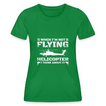I think about helicopter - Frauen Funktions-T-Shirt - Kelly Green - Vorne - AI Model Female 172 dark (172cm)